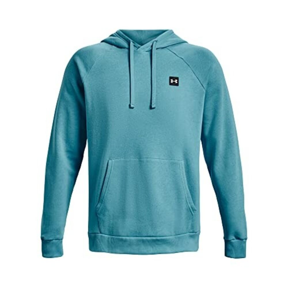 Under Armour Men's Rival Fleece Pullover Hoodie Sz. M Bright Blue - Picture 10 of 12